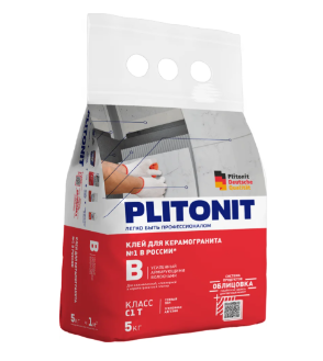 Клей плиточный PLITONIT B усиленный арм.волокнами 5 кг (00097852)