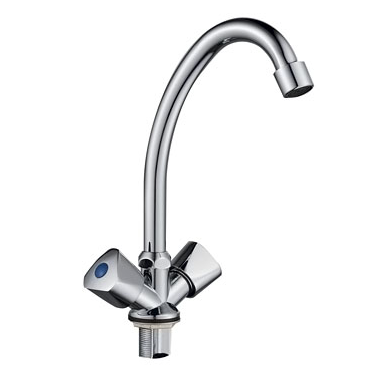 смеситель кухня Gota Rocio 1/2" керамика крест, тонкий излив, гайка "Ronda" G096310