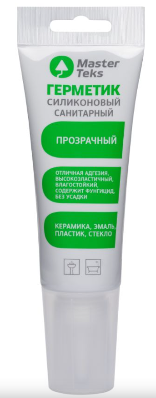 MasterTeks HomeMaster герметик санитарный силиконовый бесцветный 40мл. (073560)