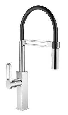 смеситель кухня Golden Fox картридж 35мм высокий гибкий излив, 2-х реж аэратор, Kitchen Pro 11022