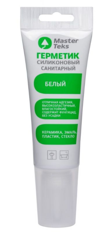 MasterTeks HomeMaster герметик санитарный силиконовый белый 40мл. (073559)