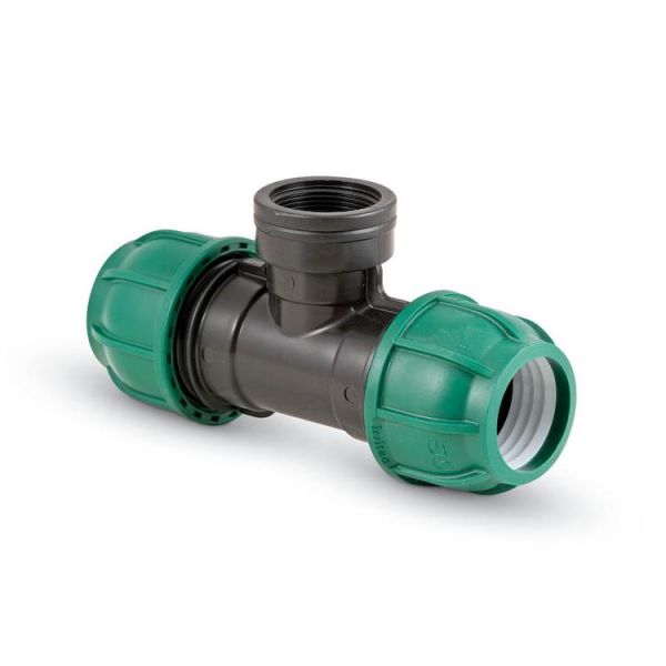 ПНД тройник 25*1/2"*25 ВР POELSAN GREEN (зеленая серия)