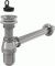 ALCAPLAST сифон для умывальника д.32 DESIGN цельнометаллический c водосливом 1.1/4" A437