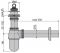 ALCAPLAST сифон для умывальника д.32 DESIGN цельнометаллический c водосливом 1.1/4" A437