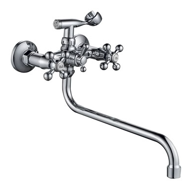 смеситель ванна Gota Rocio 1/2" керамика крест, круглый S излив 38см. "Kreshel" G314510