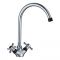 смеситель кухня "Decoroom" 1/2" крест керамика, высокий излив 20см. арт.DR46028-Black